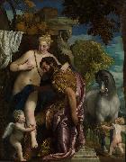 Paolo  Veronese Mars and Venus United by Love oil painting artist